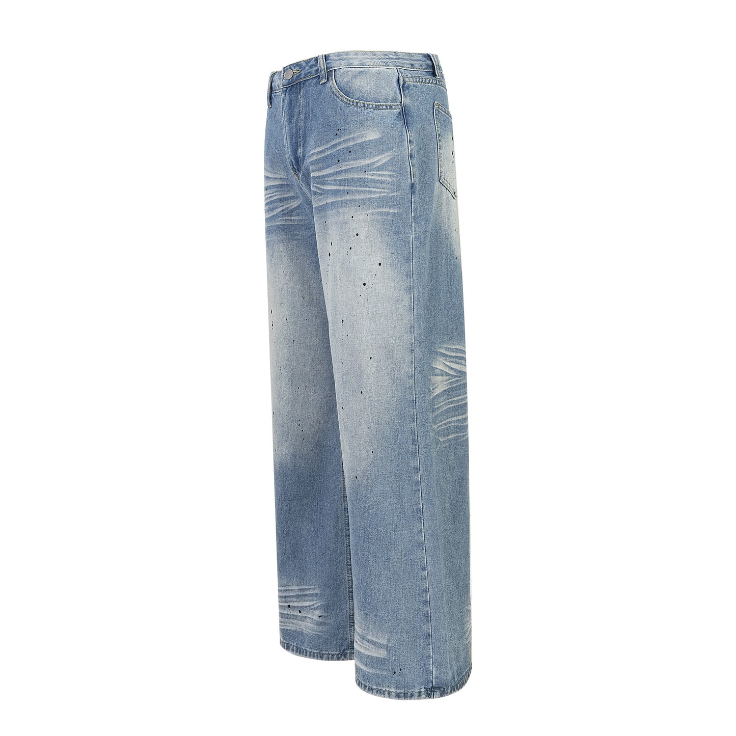 TODAMU® merican Retro Street Trend Washed Denim Trousers
