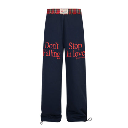 TODAMU® women's clothing American retro hottie embroidery splicing casual trousers