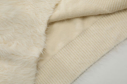 TODAMU® American retro loose couple striped knitted sweater