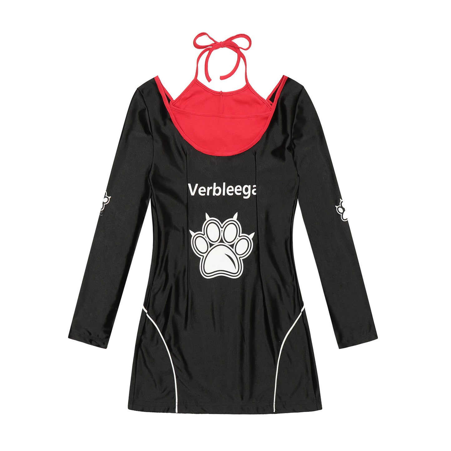 TODAMU® women's futuristic hottie suspender long-sleeved dress