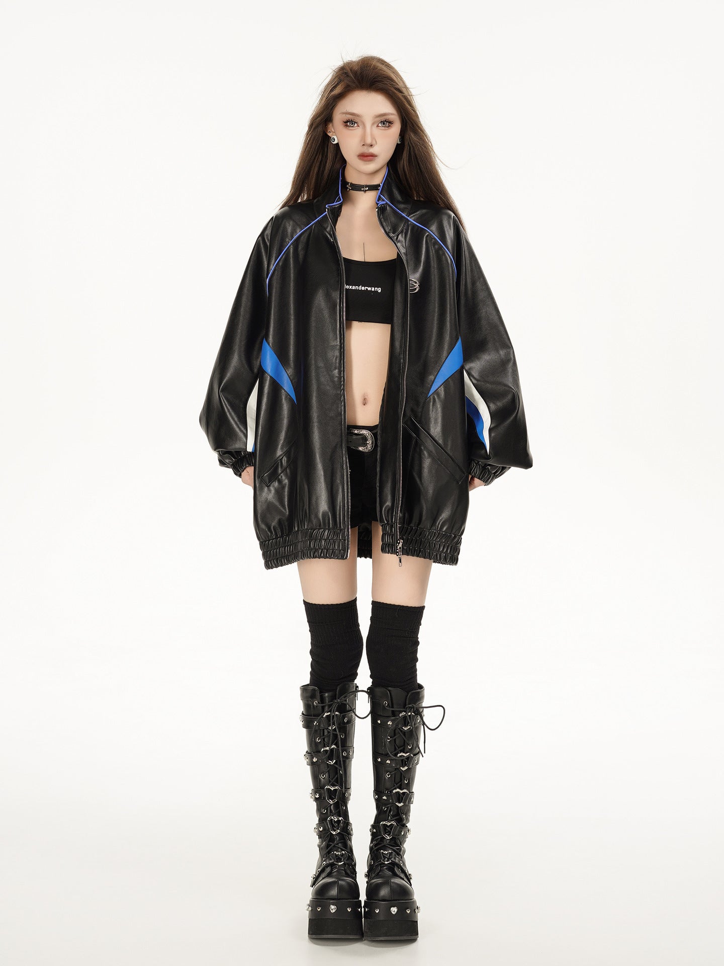 TODAMU® Women's New American Retro Loose Lamb Wool Leather Jacket