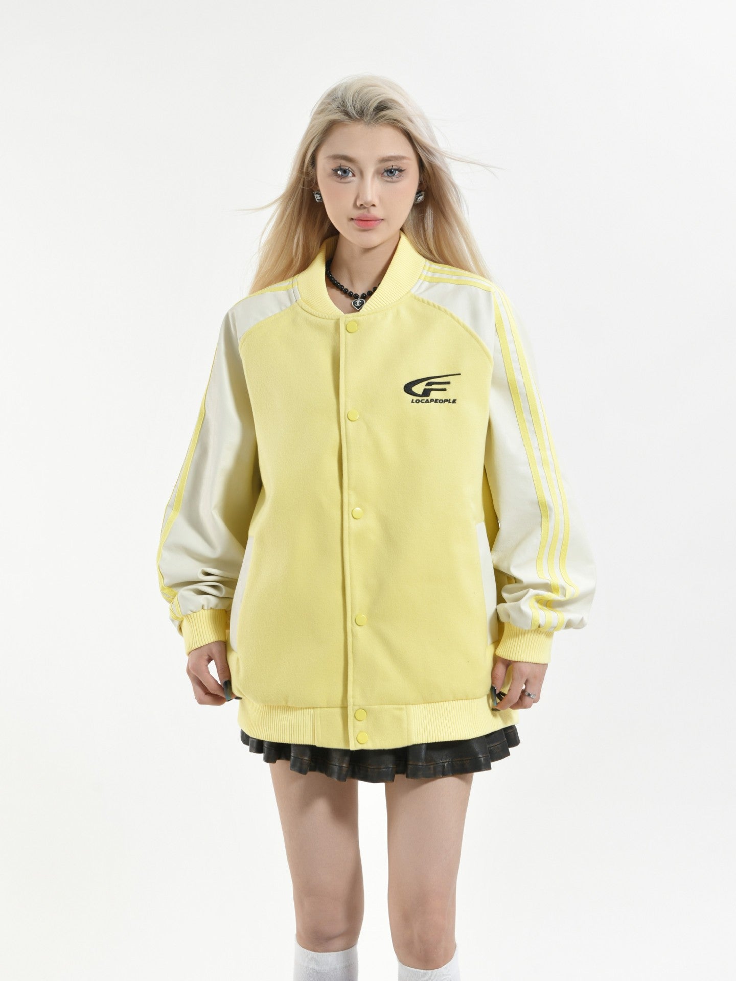 TODAMU® Women's New Loose Version American Street Fashion Embroidered Baseball Jacket