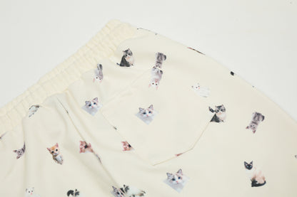 TODAMU® Women's New American Retro Casual All-over Printed Embroidered Sweatpants Trousers