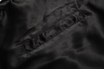 TODAMU® Women's American retro fashion brand satin striped sports raglan jacket