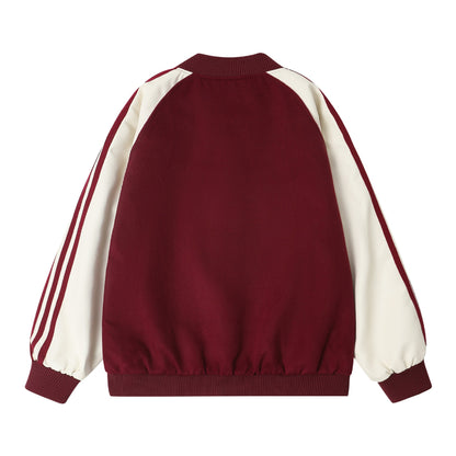 TODAMU® Women's New Loose Version American Street Fashion Embroidered Baseball Jacket