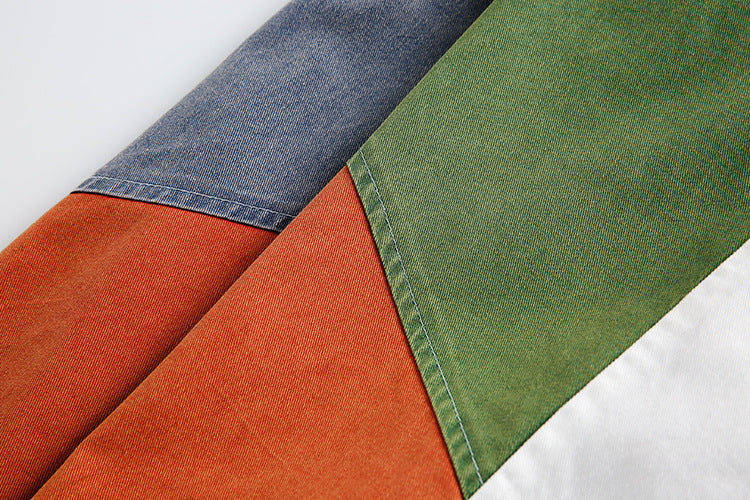 TODAMU® American retro colorful patchwork jacket