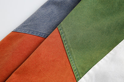 TODAMU® American retro colorful patchwork jacket