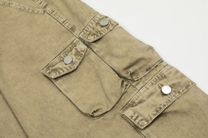 TODAMU® New Women's Clothing American Street Fashion Workwear Pocket Denim Trousers