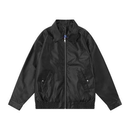 TODAMU® Women's New American Couple Style Loose Leather Jacket