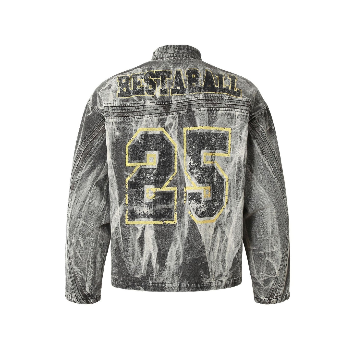 TODAMU® Women's American retro style motorcycle denim jacket with a sense of destruction