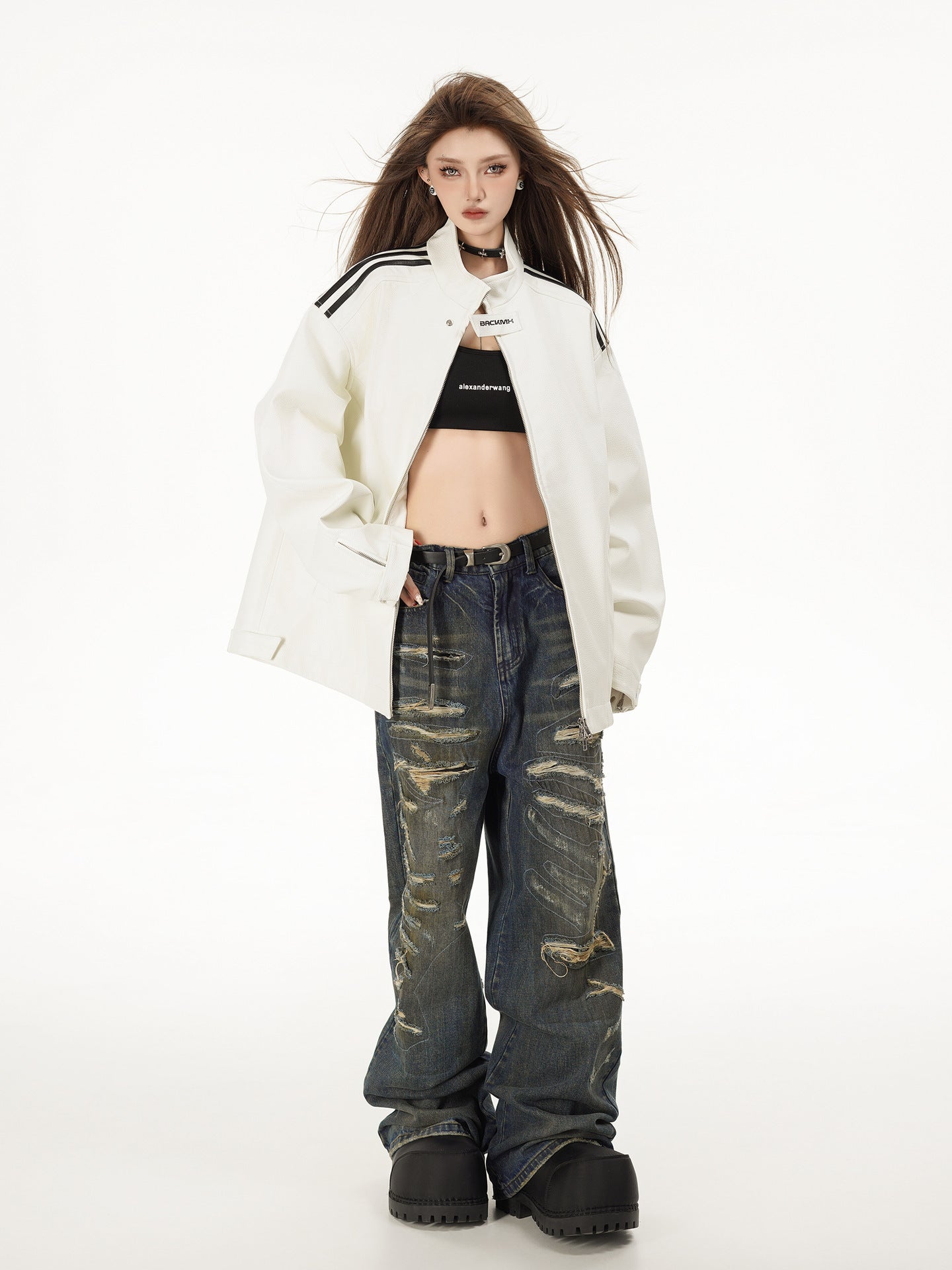 TODAMU® Women's New American Retro Loose Leather Jacket