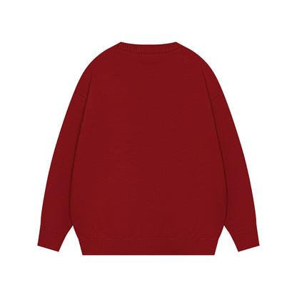 TODAMU® Women's American retro simple letter pattern loose pullover sweater