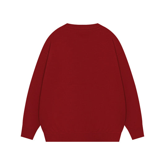 TODAMU® Women's American retro simple letter pattern loose pullover sweater