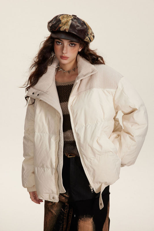 TODAMU® Vintage Color-Block High-Quality Minimalist Down Jacket for Women