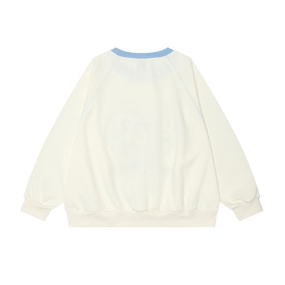 TODAMU® Autumn Women's New American Sweet Girly Embroidered Round Neck Sweatshirt