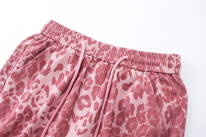 TODAMU® Women's Beautiful Trendy Street Dance Pink Leopard Print Casual Pants