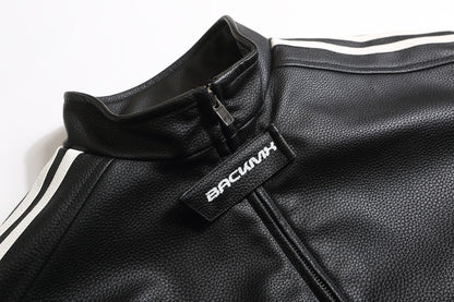 TODAMU® Women's New American Retro Loose Leather Jacket