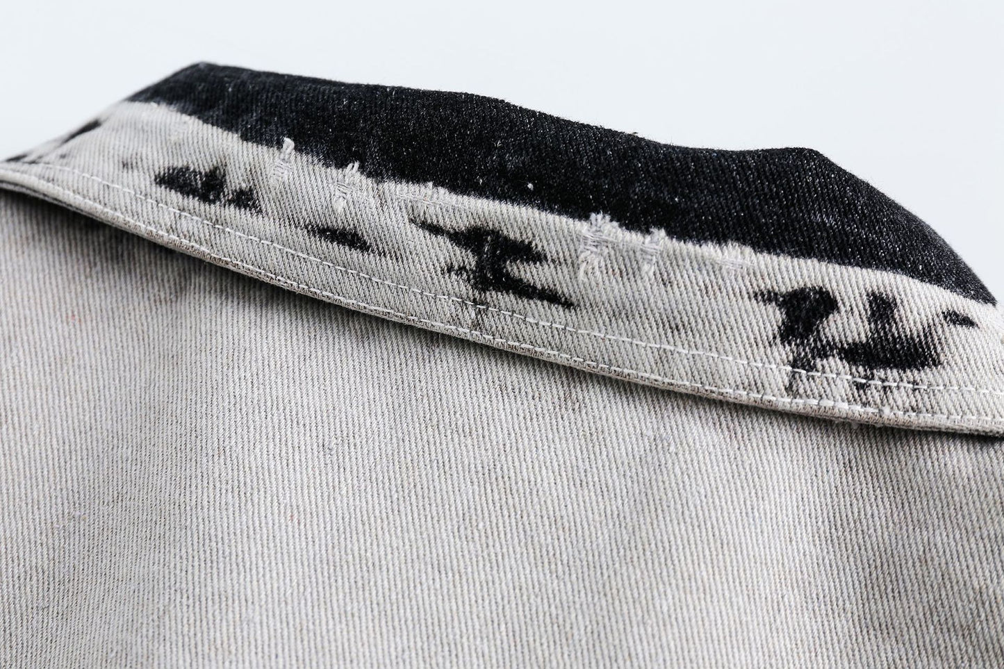 TODAMU® Women's American vintage washed denim sleeves semi-detachable jacket