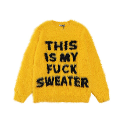 TODAMU® American Retro Letter Pattern Loose Pullover Sweater for Couples