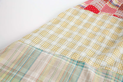 TODAMU® Women's American Retro Spliced Skirt Long Skirt