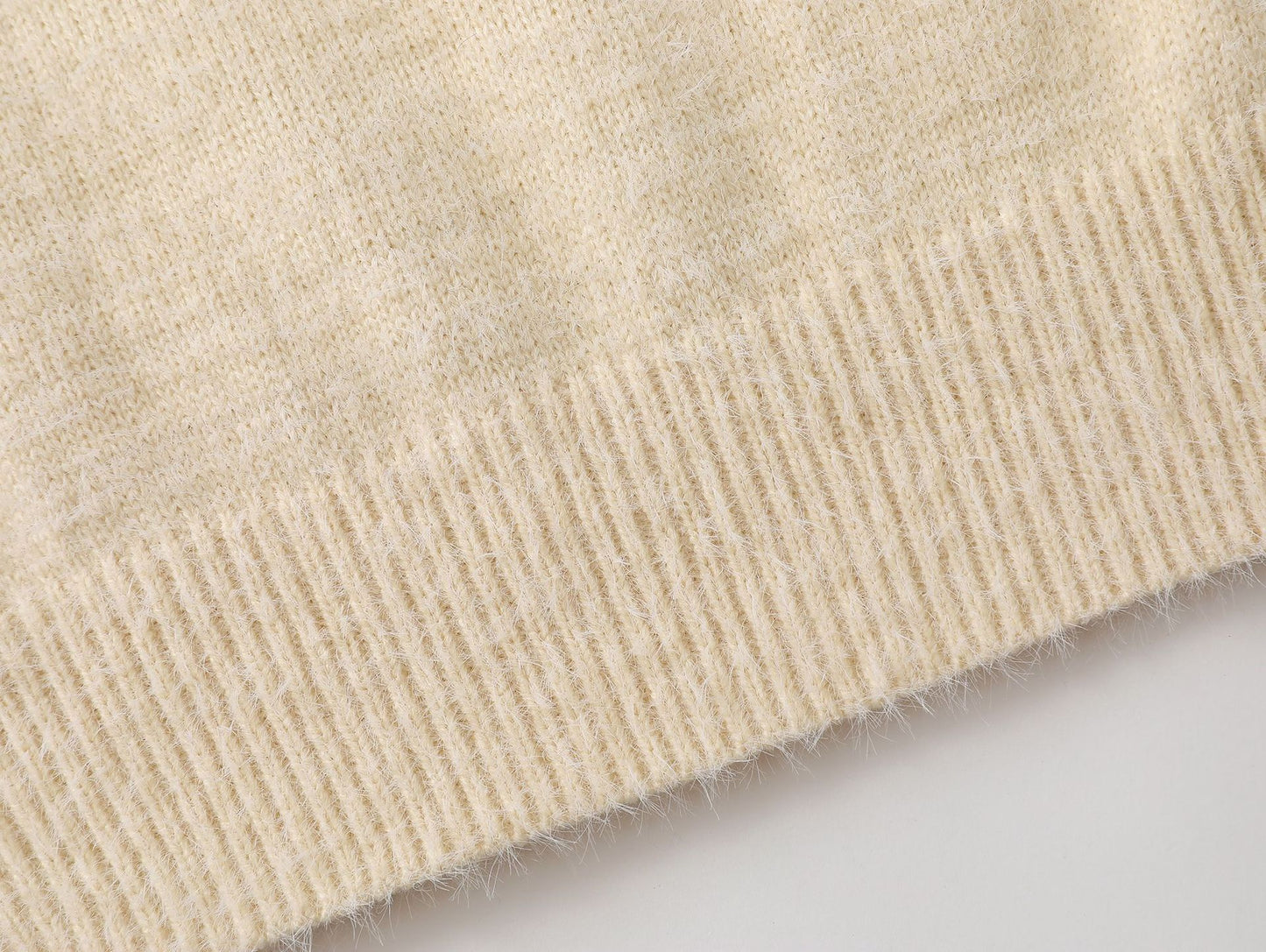 TODAMU® American retro contrast color loose knitted sweater