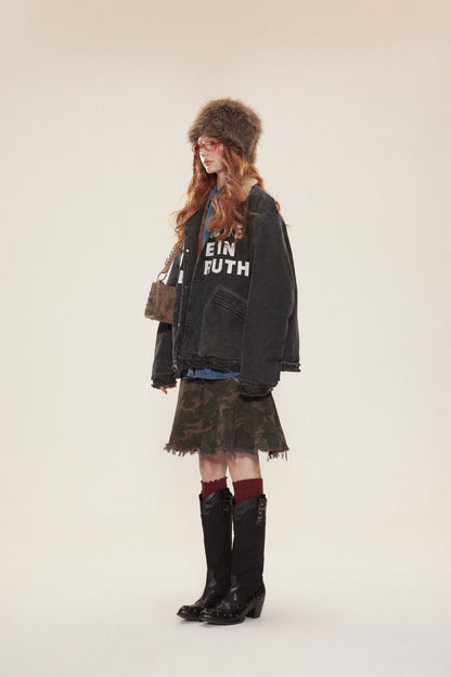 TODAMU® new winter new sweet retro loose denim and cotton jacket