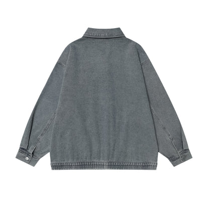 TODAMU® Women's American Retro Loose Embroidered Denim Jacket