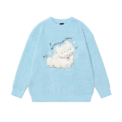 TODAMU® Sweet Girl Cute Embroidered Knitted Sweater for Women