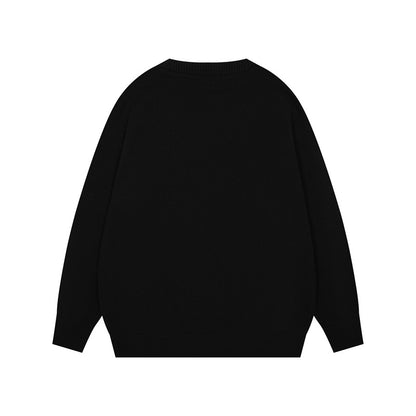 TODAMU® Women's American retro simple letter pattern loose pullover sweater