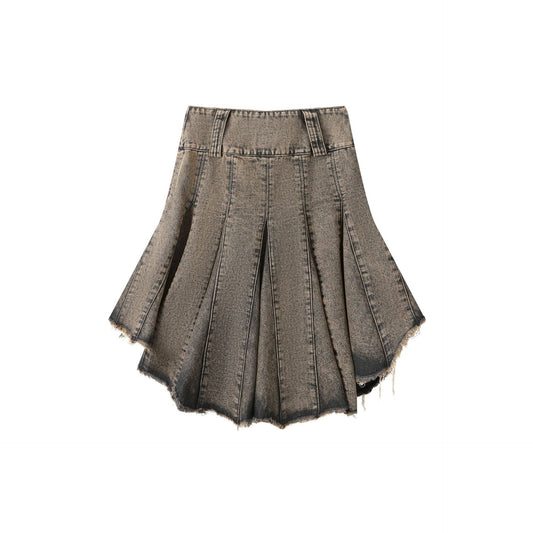 TODAMU® women's American retro girly style denim skirt