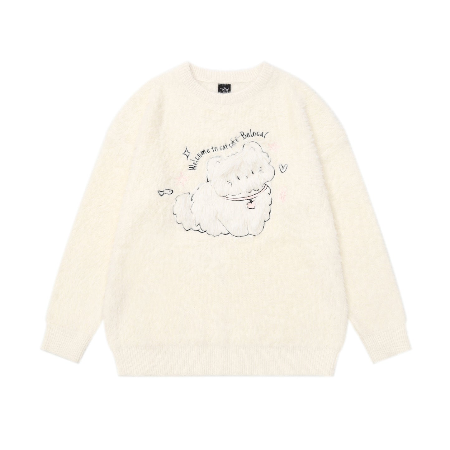 TODAMU® Sweet Girl Cute Embroidered Knitted Sweater for Women