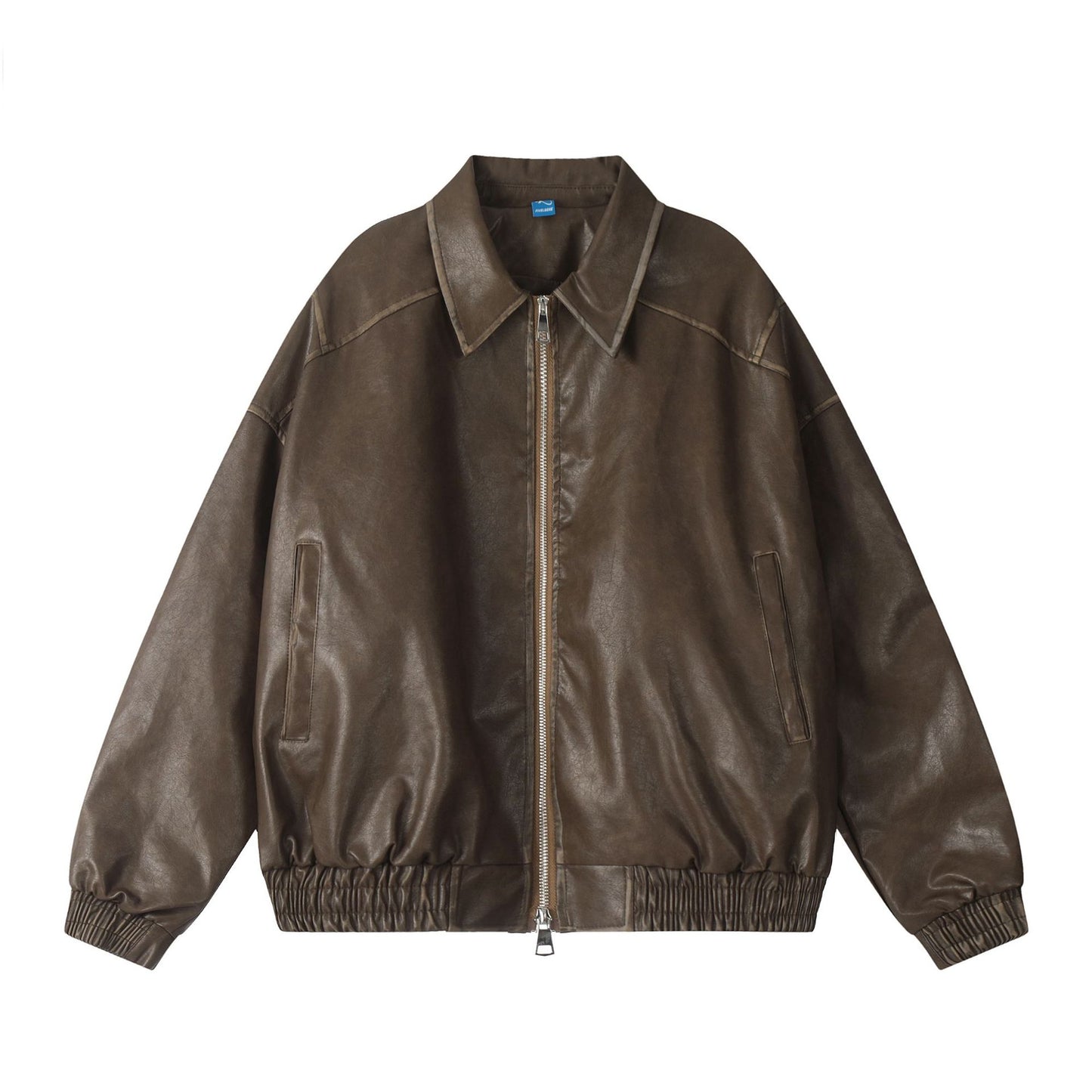 TODAMU® Women's American Retro Distressed Leather Jacket