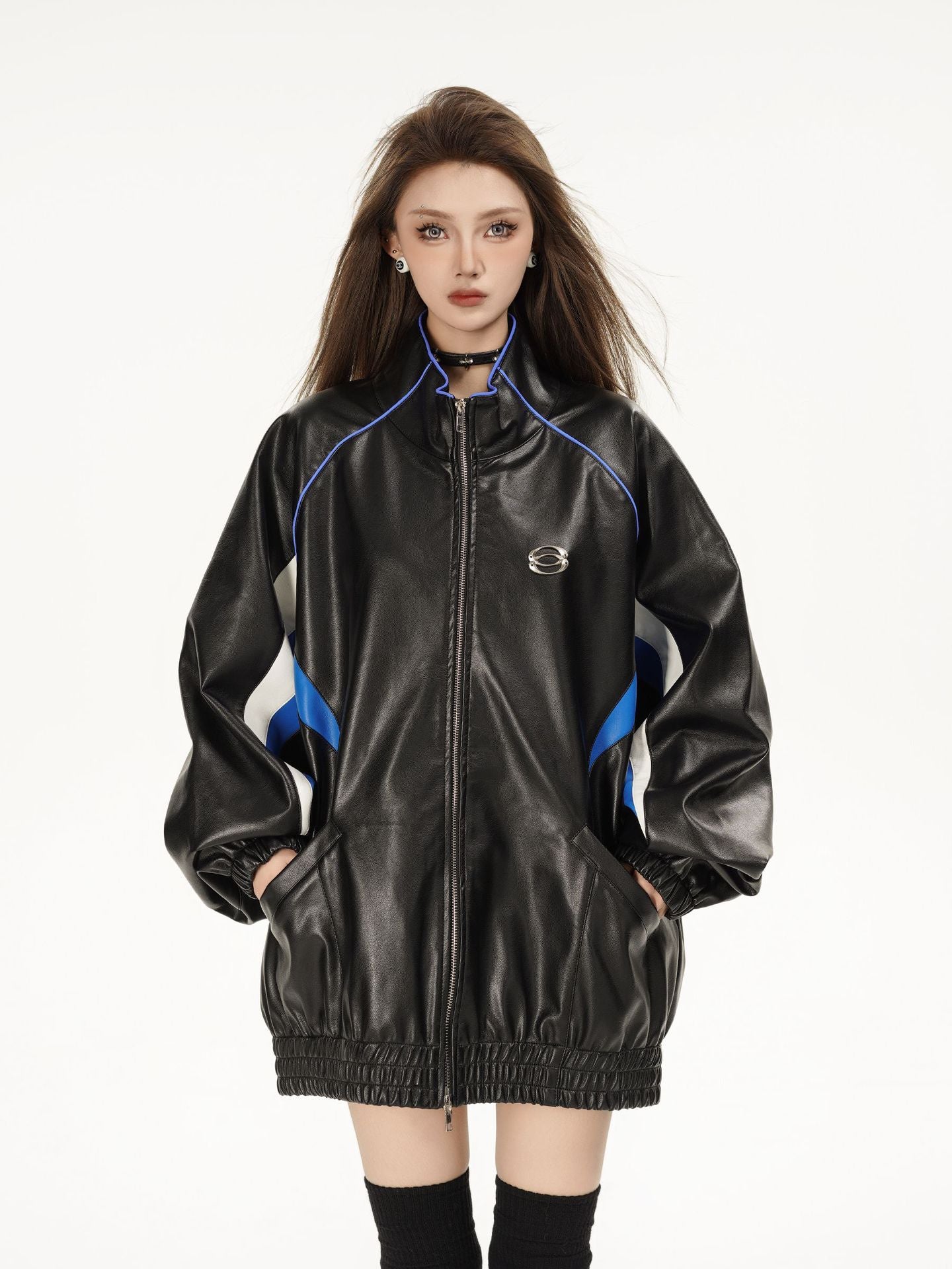 TODAMU® Women's New American Retro Loose Lamb Wool Leather Jacket