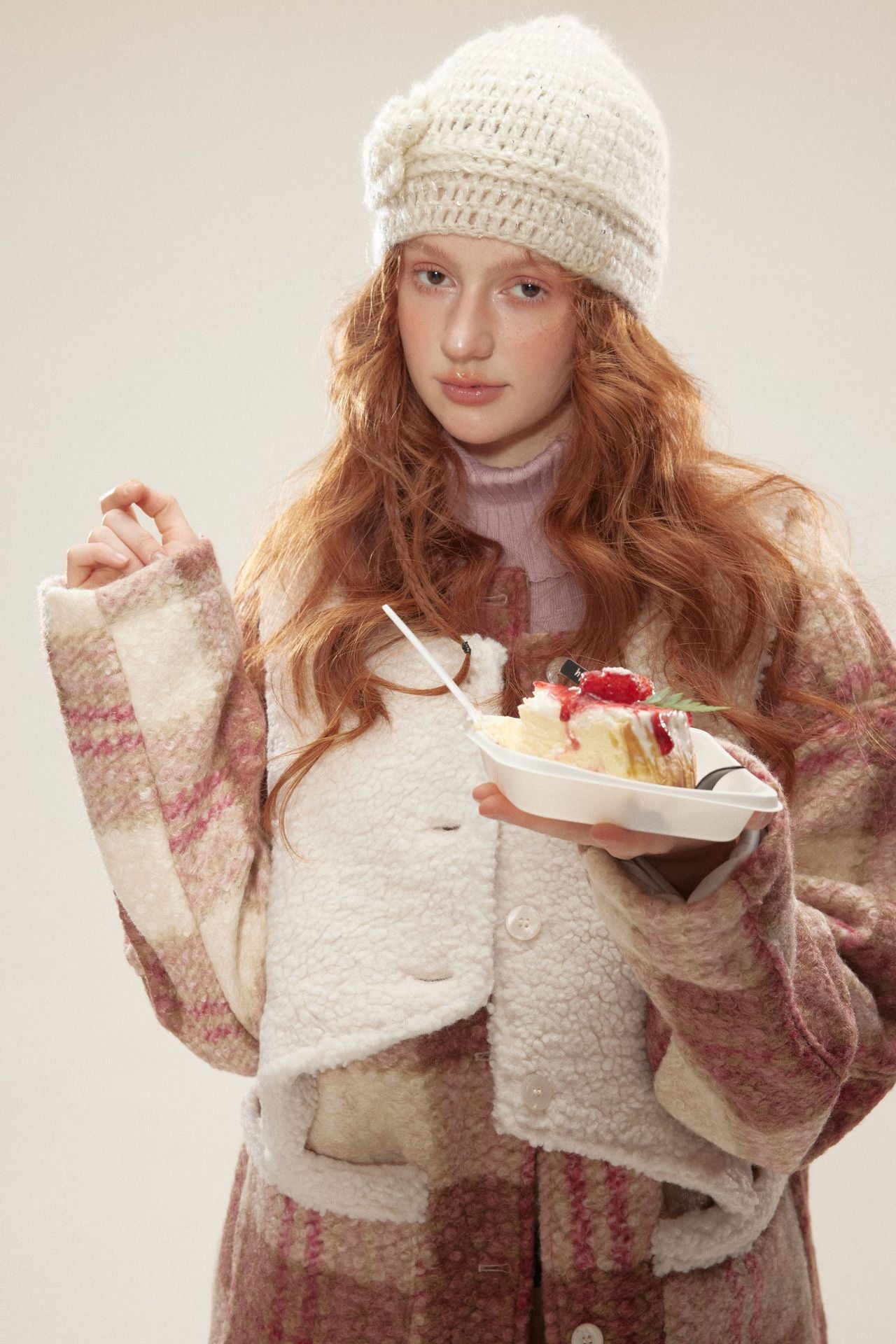 TODAMU®  new winter new sweet girly vest detachable lamb wool cotton jacket