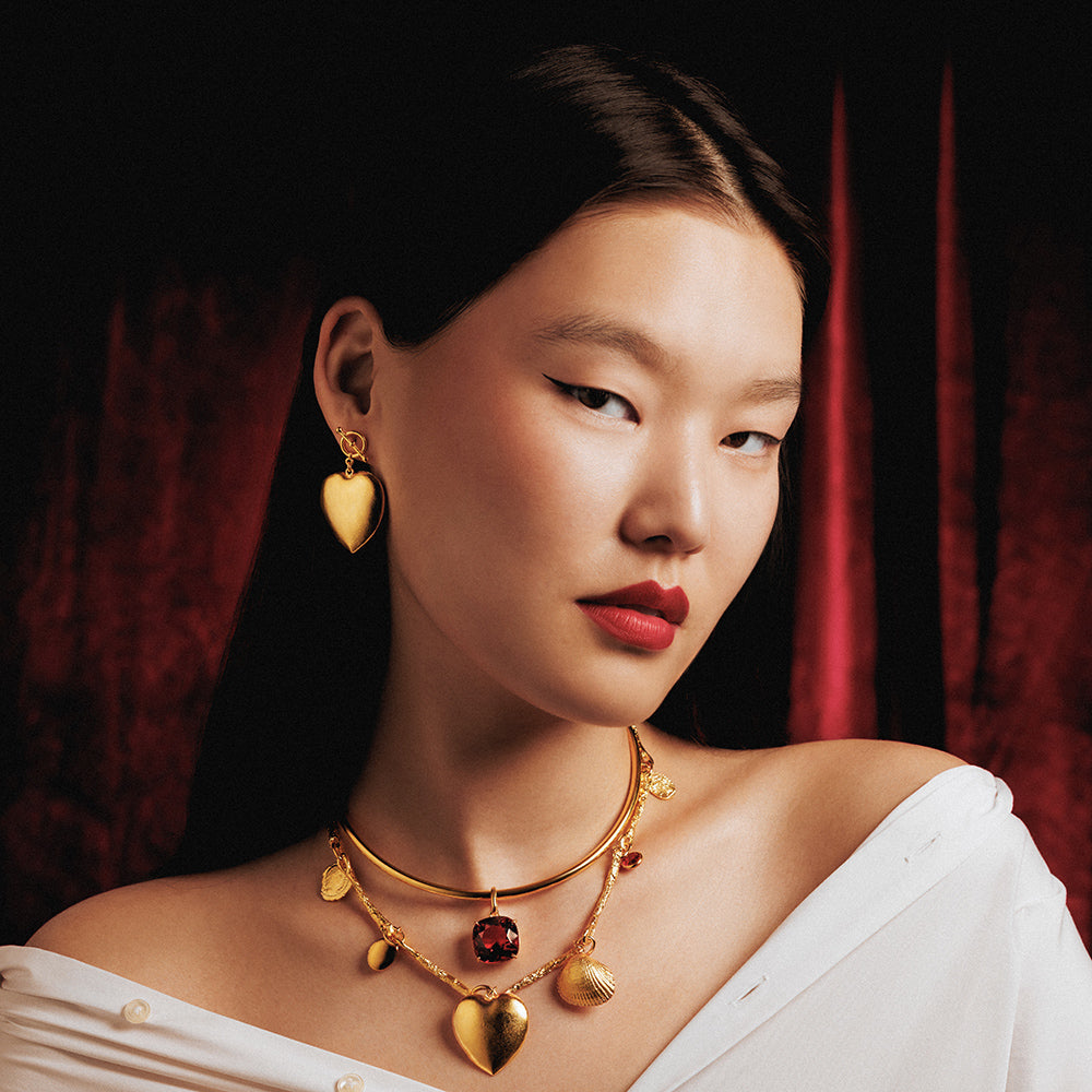 Red Gem Collar Necklace